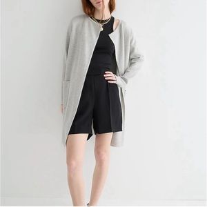 J.Crew Juliette Collarless Sweater-Blazer Heather Dove XXS